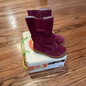 Livie & Luca Calliope sparkly suede leather boots - toddler size 6